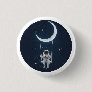 Roligt i rymden - Astronaut Swinging på Måne Knapp