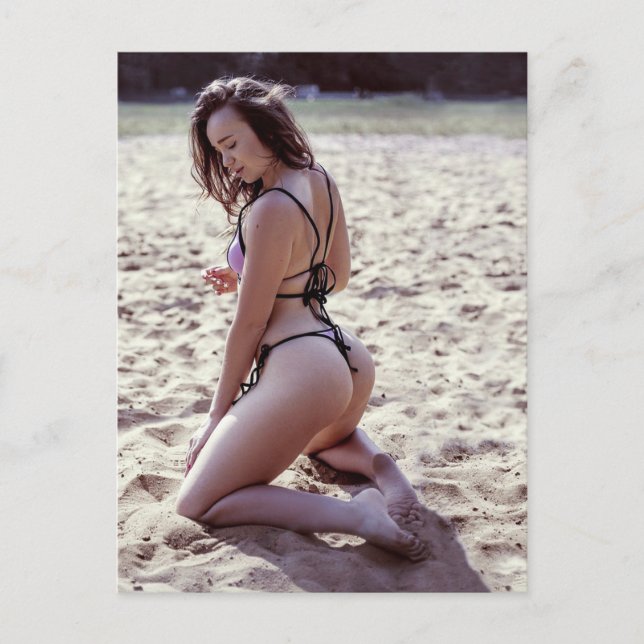 Roligt i sanden! Fotovykort Vykort (Framsida)