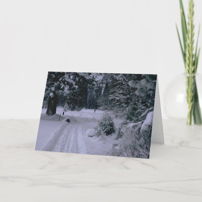 Roligt i skoghälsningkortet helgkort (Framsida)