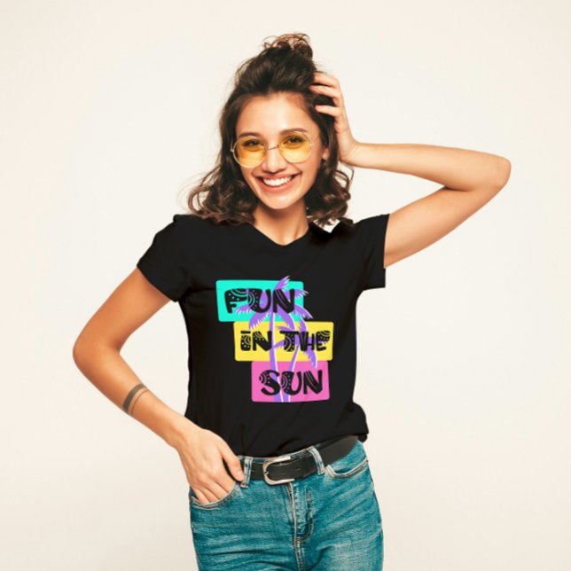 Roligt i Sol T-Shirt - Färgfull sommartid Handflat (Skapare uppladdad)