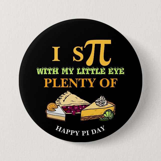 Roligt I SPY PLENTY OF PAJ Lycklig Pi Day Knapp (Framsida)