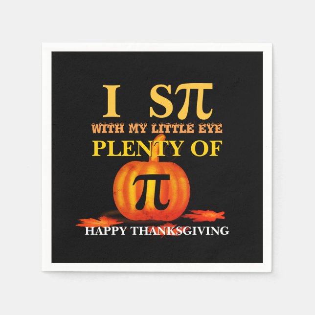 Roligt I SPY PUMPKIN PAJ Thanksgiving Pappersservett (Framsidan)