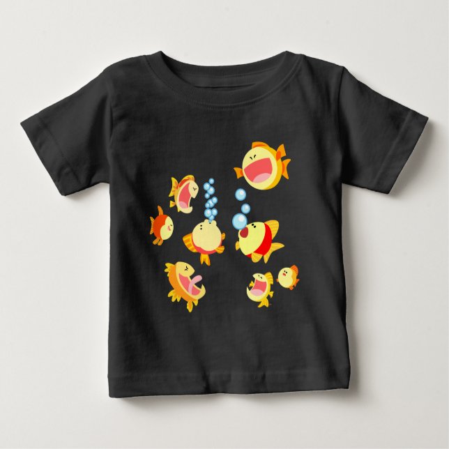 Roligt i tecknaden Fish Tank Baby T-Shirt (Framsida)