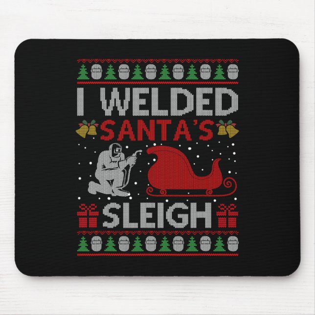 Roligt I Welded Santa's Sleigh Gift Ugly Welder Ch Musmatta (Framsidan)
