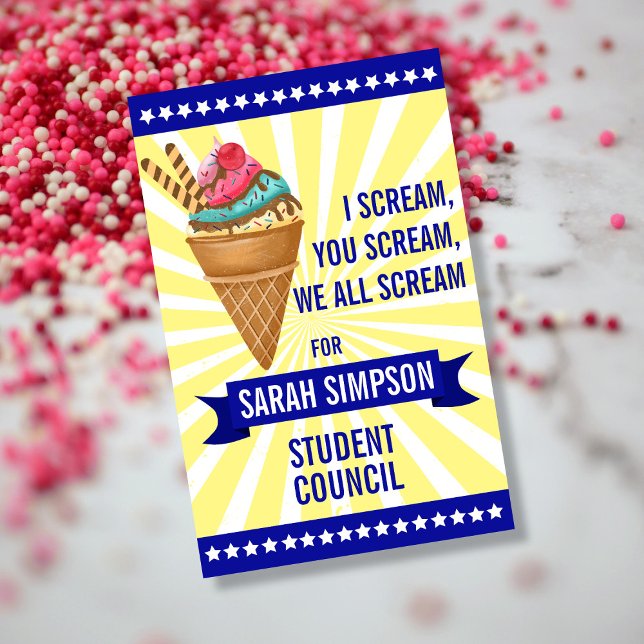 Roligt Ice-Cream Kampanj Poster | Klassordförande (Skapare uppladdad)