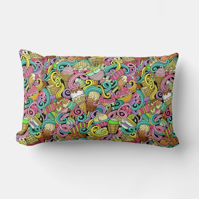 Roligt Ice Cream Pillow Lumbarkudde (Framsida)