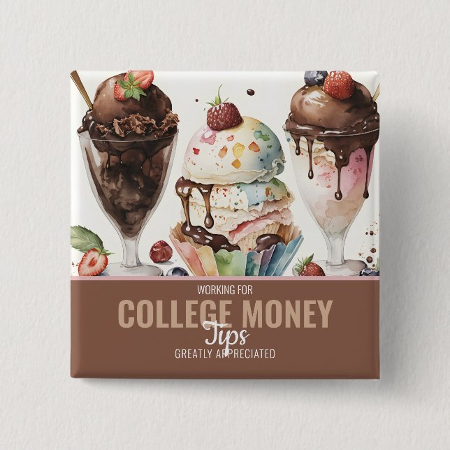 ROLIGT ICE CREAM, Tips-uppskattad, College Money M Knapp (Framsida)