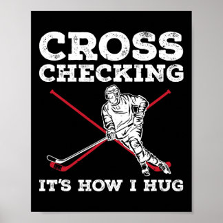 Roligt Ice Hockey Art För manar Women Kids Ice Hoc Poster