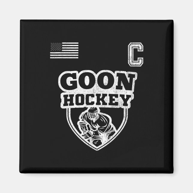 Roligt Ice Hockey - Team Goon Kapten Magnet (Framsidan)