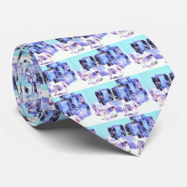 Roligt Ice kubes Skriv ut Necktie Slips (Rullad)