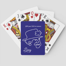 Roligt illustration av drottning Elizabeth II. Casinokort