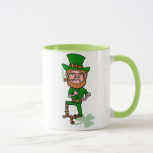 Roligt ilsket lyckligt irländskt troll mugg