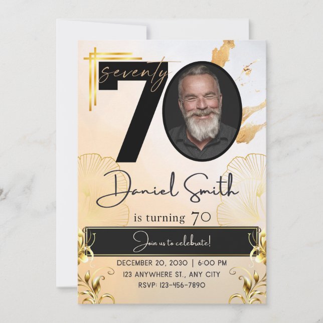 Roligt Inbjudan till färgfull födelsedag - Perfekt (Framsida)