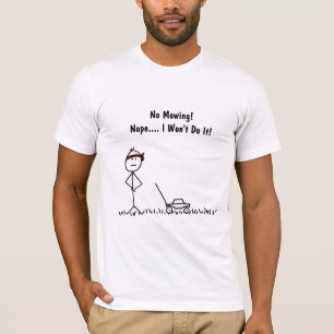 Roligt ingen meja gräsmattaskjorta t shirt