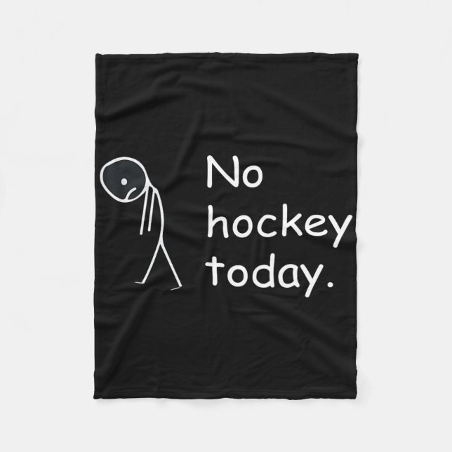 Roligt Inget Hockey Idag!  Fleecefilt (Framsidan)