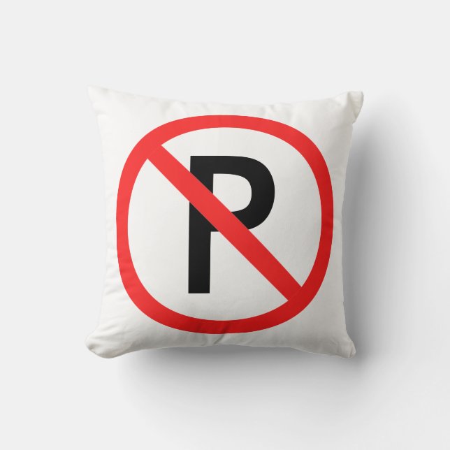 Roligt inget parkera kudde (Framsida)