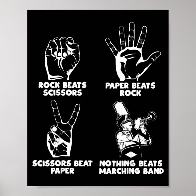 Roligt Inget Slår Marching Band Rock Poster (Framsidan)