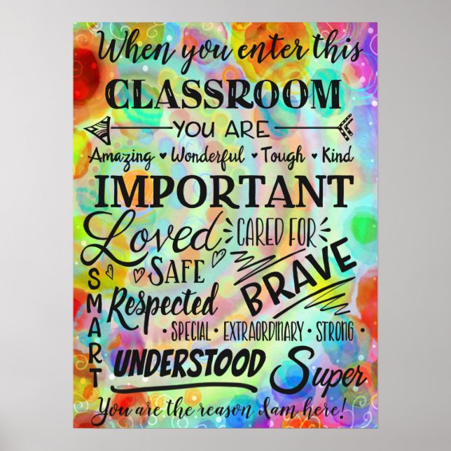 Roligt Inspiration Classroom Teacher Education Poster (Framsidan)