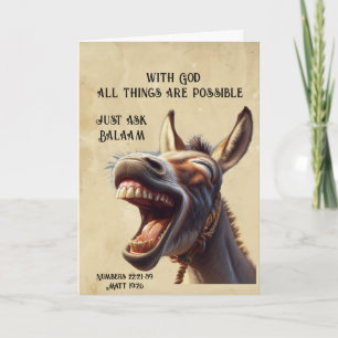 Roligt Inspirational Bible Quote Balaams Donkey Kort