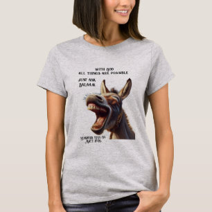 Roligt Inspirational Bible Quote Balaams Donkey T Shirt