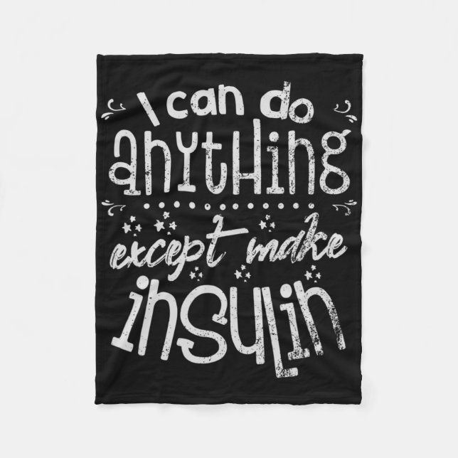 Roligt Insulin T1d- diabetes Fleecefilt (Framsidan)