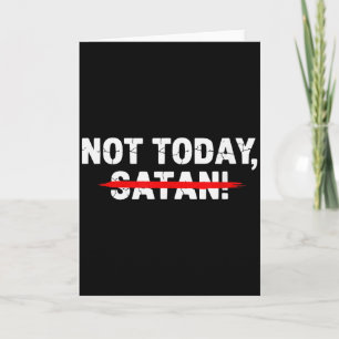 Roligt Inte Idag Satan Män Kvinnor Kristet Tro Gr Kort