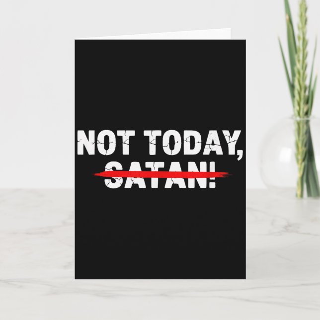 Roligt Inte Idag Satan Män Kvinnor Kristet Tro Gr Kort (Framsida)