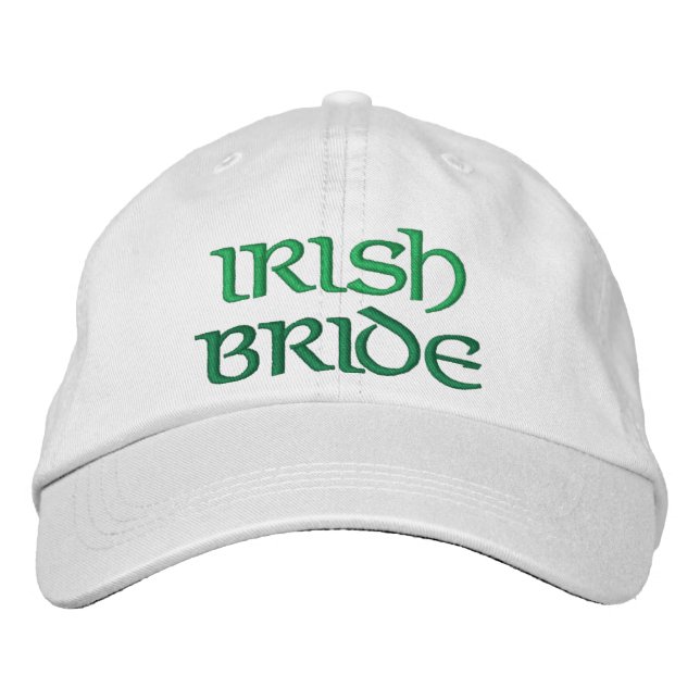 Roligt Irish Bride Embroized Hat Bröllop Gift Broderad Keps (Framsida)