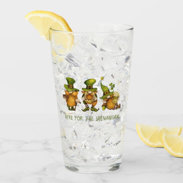 Roligt Irish Gnomes Shenanigans St patrick's day Glaskopp (Framsida Ice)