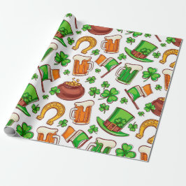 Roligt Irish Mönster Presentpapper