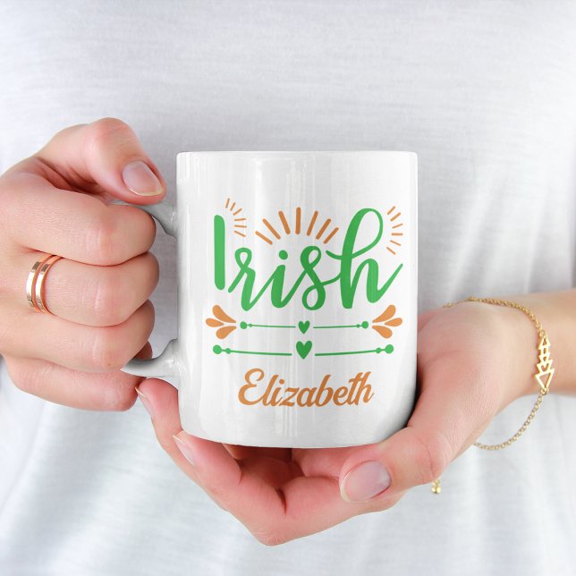 Roligt Irish Pride Monogram Kaffemugg (Skapare uppladdad)