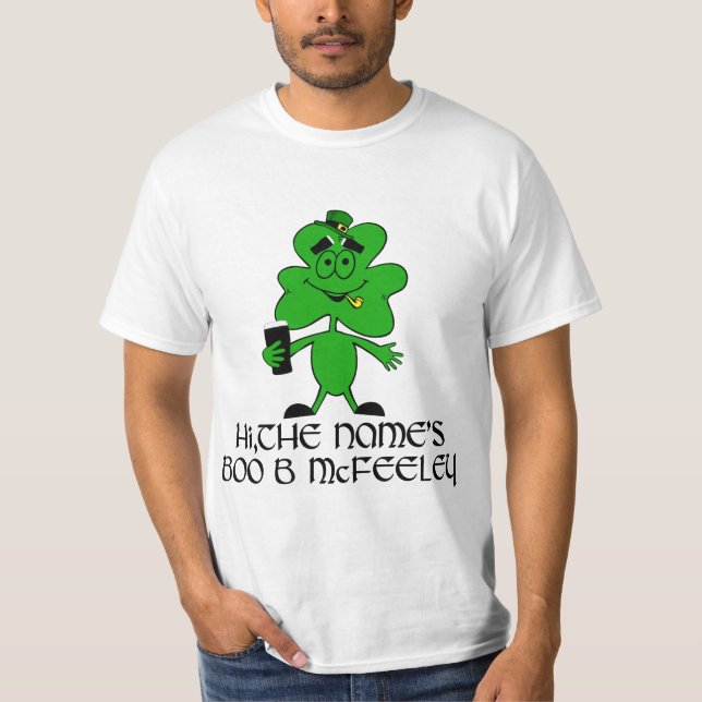Roligt irländarenamn tee shirt (Framsida)