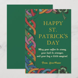 Roligt Irländskt Kaffe Lycka till på St. Patricks Inbjudningar