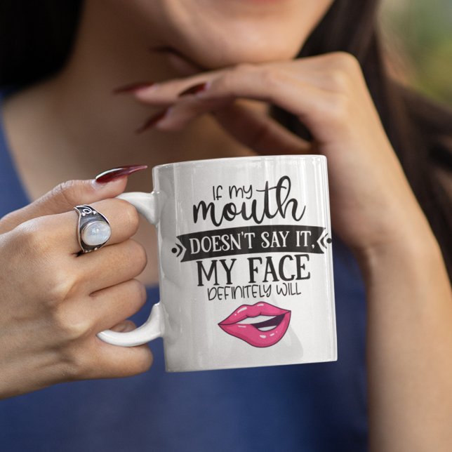 Roligt ironiskt om min mun inte säger det så komme kaffemugg (Skapare uppladdad)