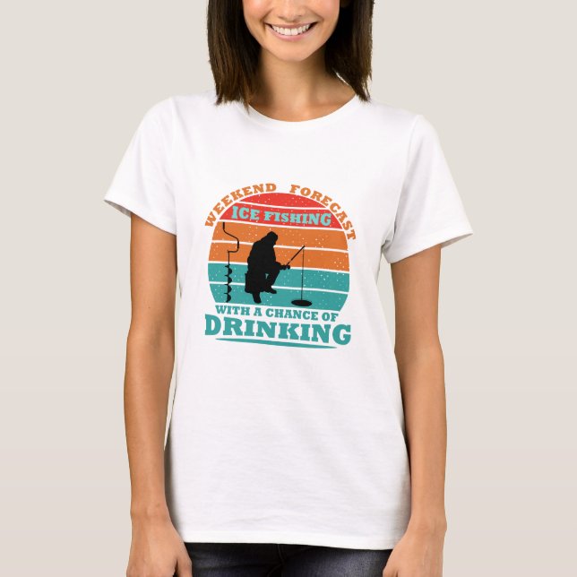 Roligt Isfiske T Shirt (Framsida)