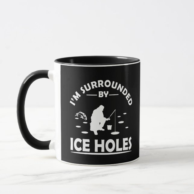 Roligt isfiskecitat mugg (Vänster)