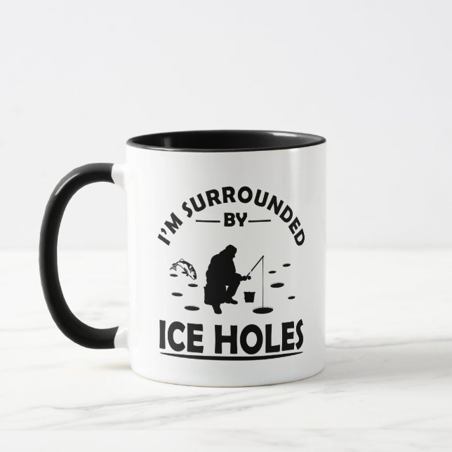 Roligt isfiskecitat mugg (Vänster)