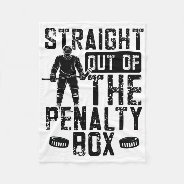 Roligt ishockey straffbox  fleecefilt (Framsidan)