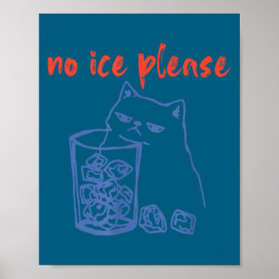 Roligt iskitten meme katt kvinnor män vintage cool poster