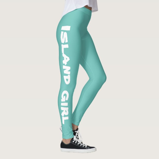 roligt ISLAND GIRL-typografi | Leggings (Höger)