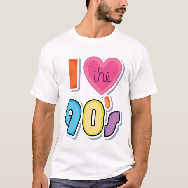 Roligt Jag älskar 90-talet, 1990-talets temafest  T Shirt (Framsida)