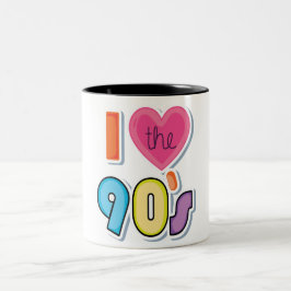 Roligt Jag älskar 90-talet, 1990-talets temafest  Två-Tonad Mugg