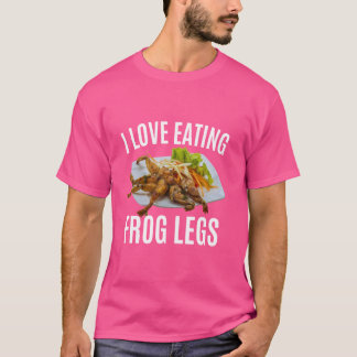 Roligt jag älskar att äta grodlår - franska & kine t shirt