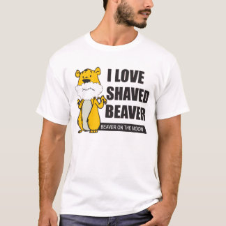 Roligt: jag älskar den rakade bäver t-shirt