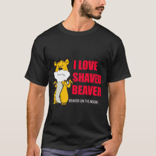 Roligt: jag älskar den rakade bäversvartskjortan tee shirt