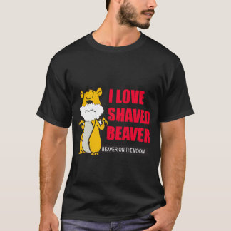 Roligt: jag älskar den rakade bäversvartskjortan tee shirt