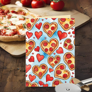 Roligt Jag älskar dig med varje pizza mitt hjärta Kort