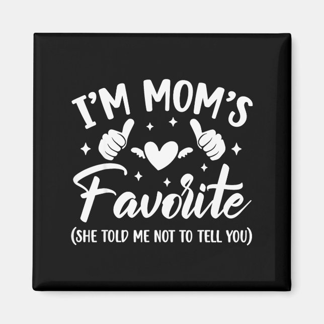 Roligt, jag är Mams favoritson, svärdotter, förmån Magnet (Framsidan)