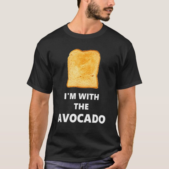 Roligt jag är med Avocado Toast Halloween Costume T Shirt (Framsida)