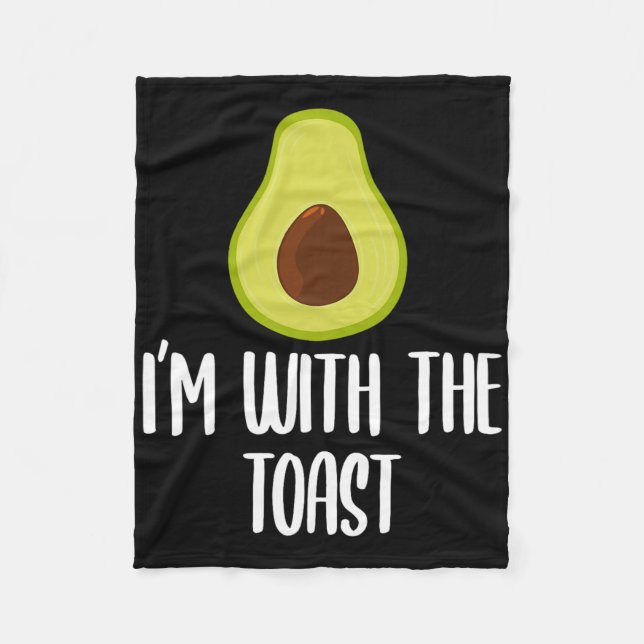 Roligt jag är med gisten Avocado Halloween Par C Fleecefilt (Framsidan)